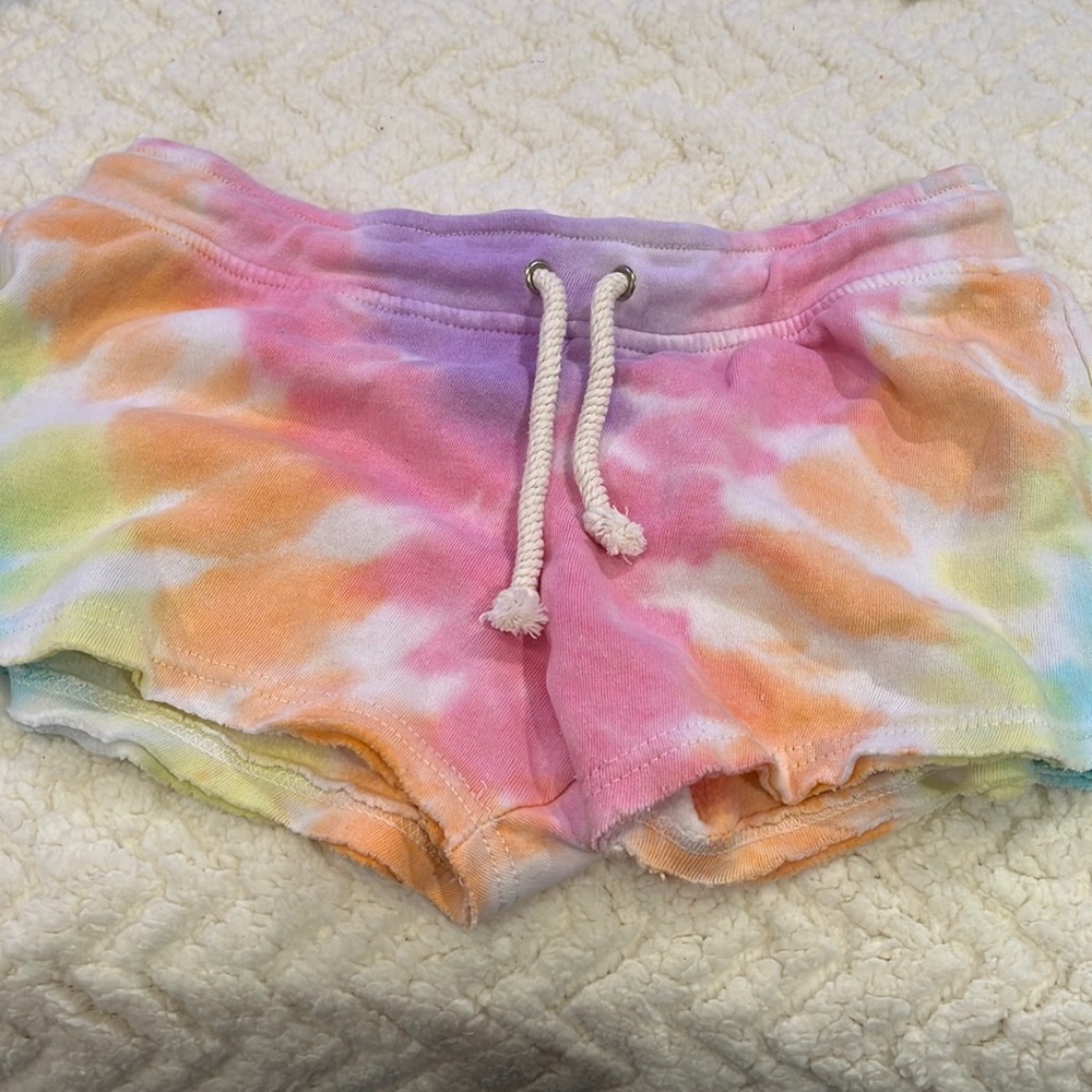 Tie dye shorts.